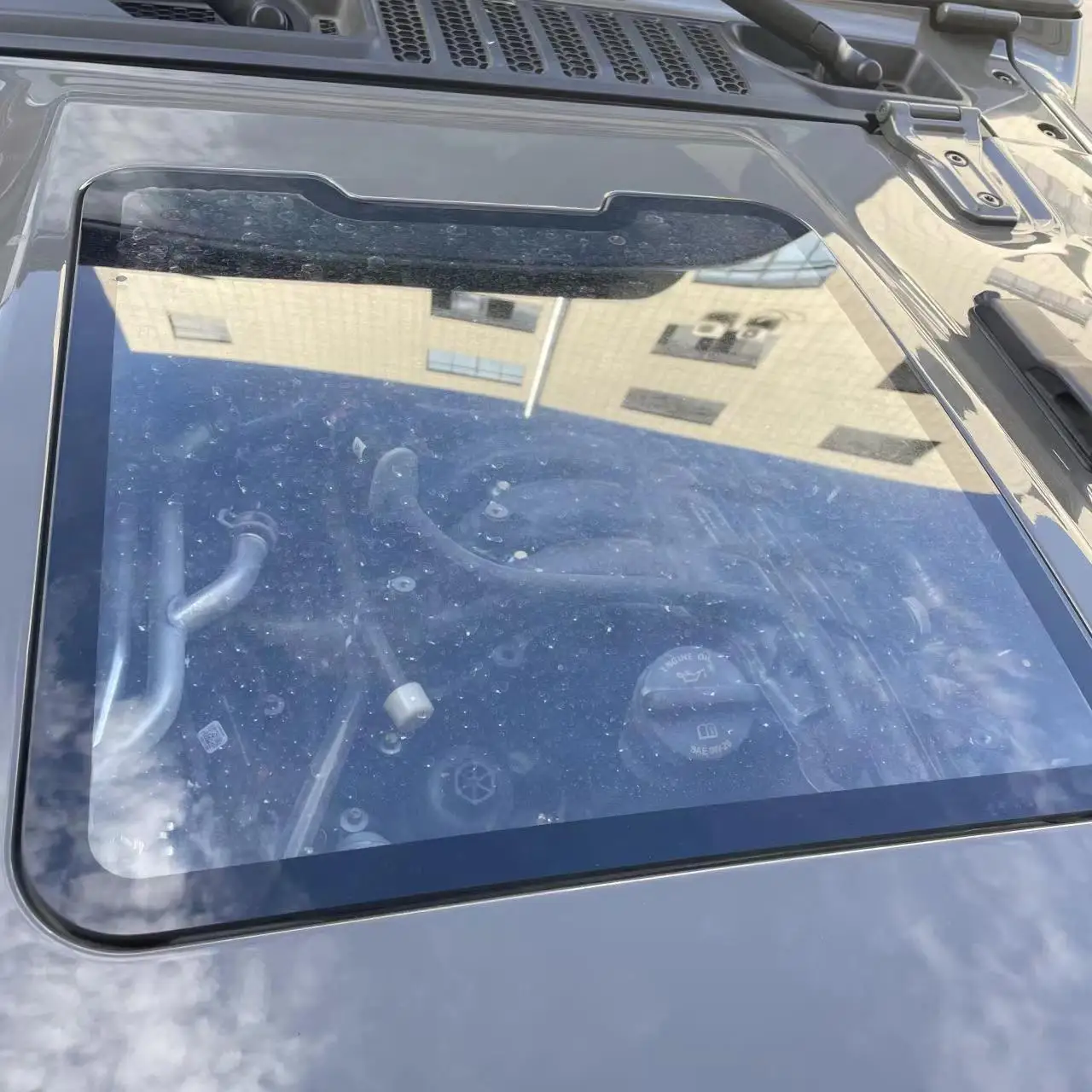 transparent glass Metal Hood For Jeep Wrangler JL JT