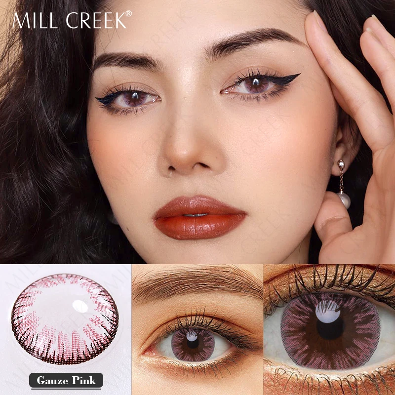 Colored Cosplay Contacts 1 Pair Contact Lenses Red Brown Gray Blue Pink Lenses For Eyes Beauty monthly contact lenses