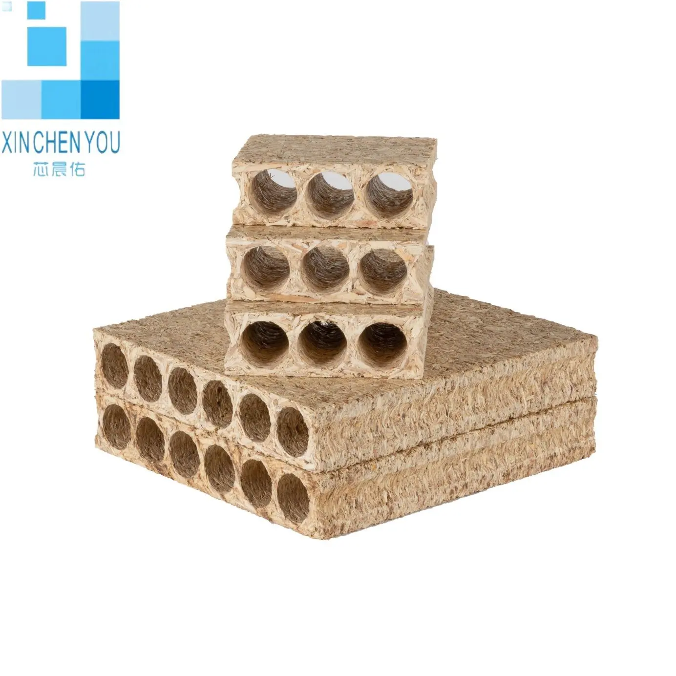 melamine door E1 glue china factory 33mm 35mm 38mm Hollow Chipboard tubular Particle Board For Door Usage