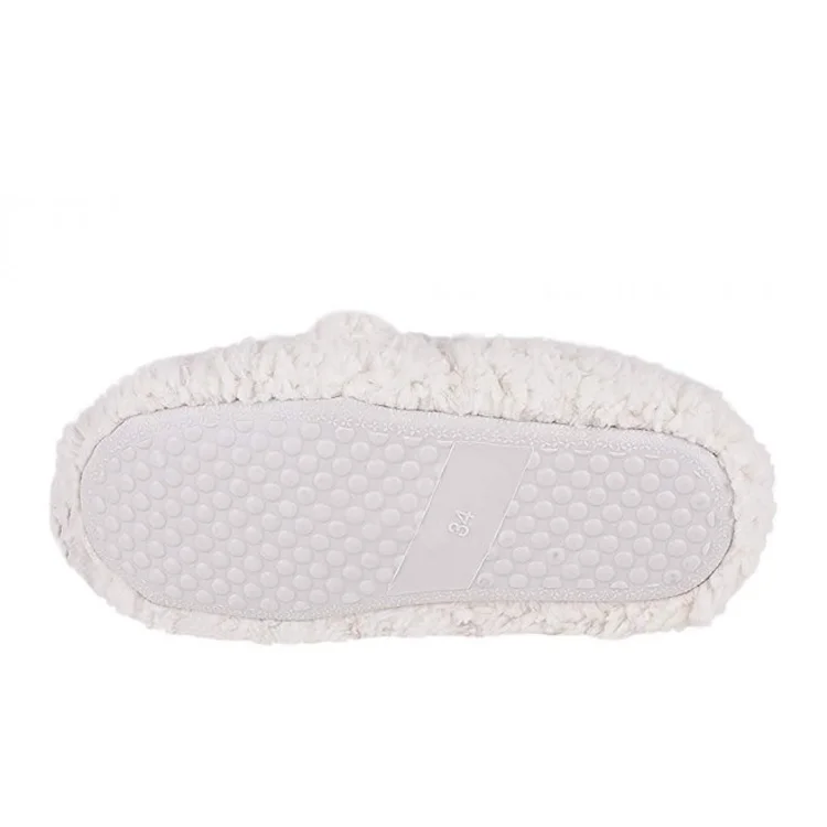 Soft Cozy Non slip Plush Winter Warm Toddler White Lovely Cartoon Dog Indoor Fleece Cute Baby Girls Slippers