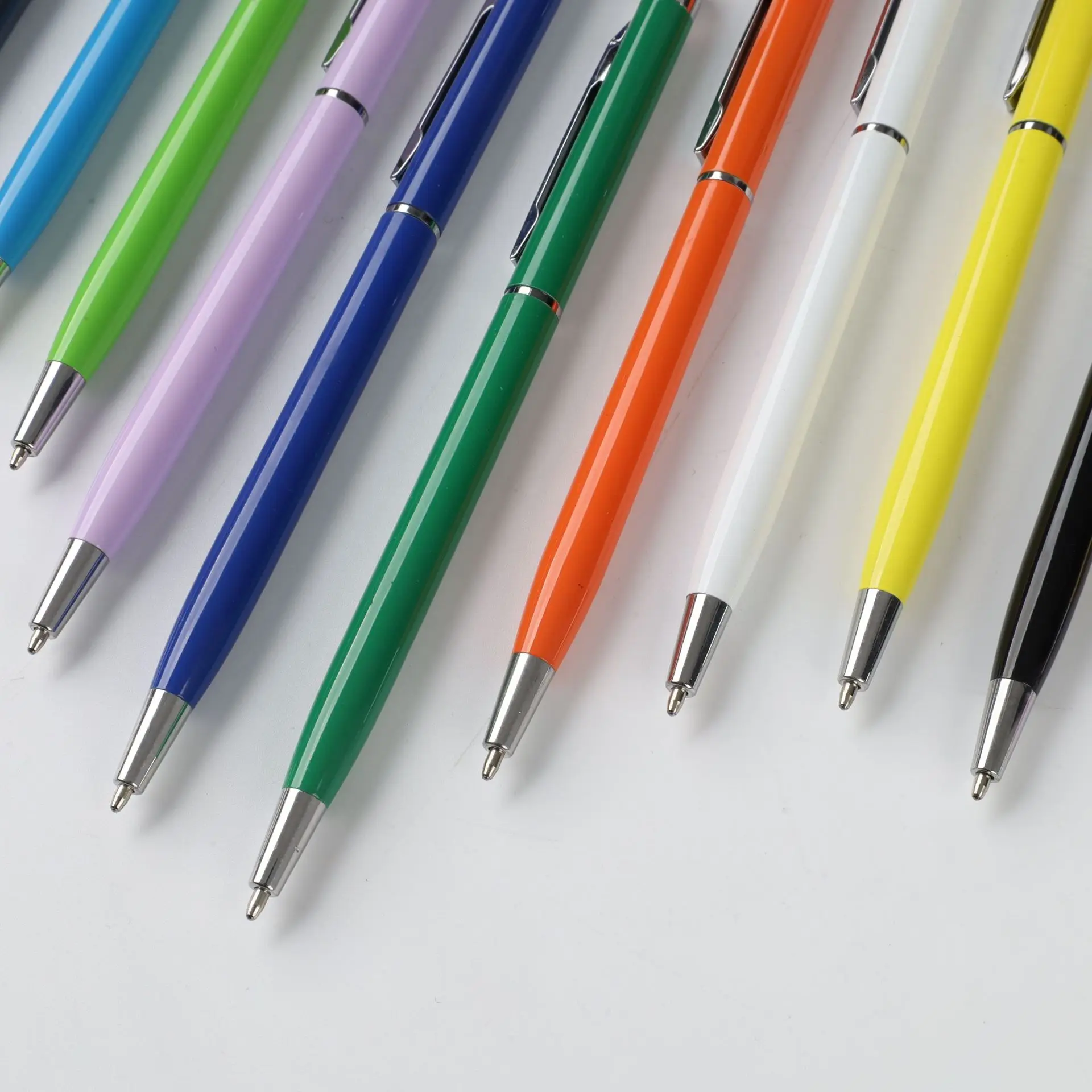 customized twist  Aluminum metal slim cell screen touch capacitive stylus ball pens with custom logo printed for hotels