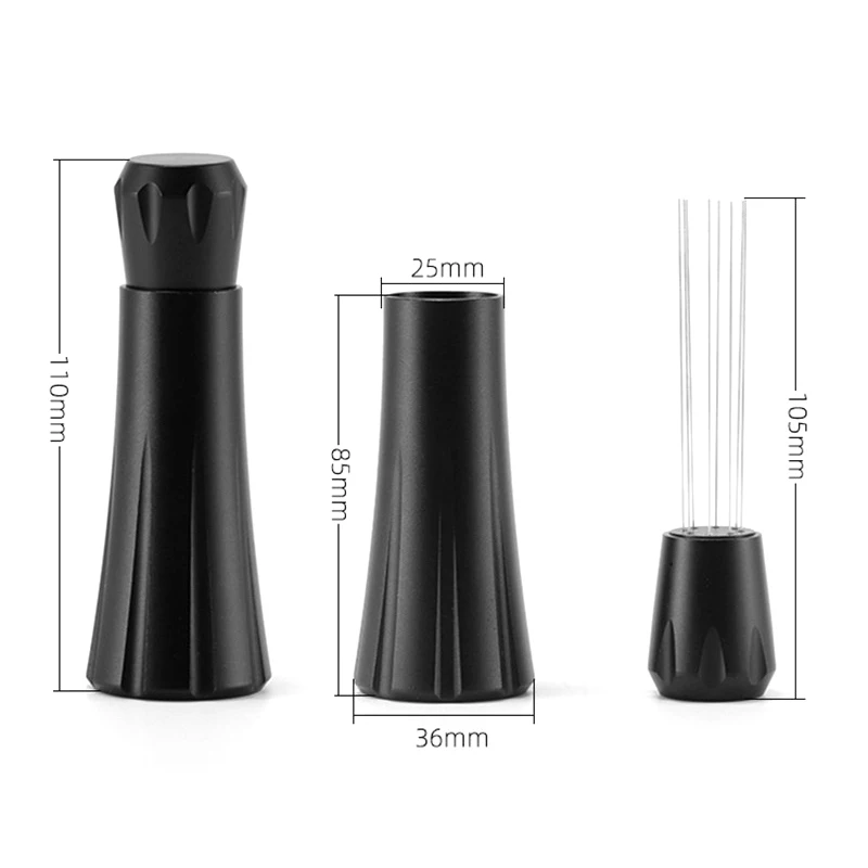 Espresso Coffee Stirrer Coffee Tamper Espresso Tamper Coffee Distributor Powder Leveler for WDT Tools 8 Needle pins