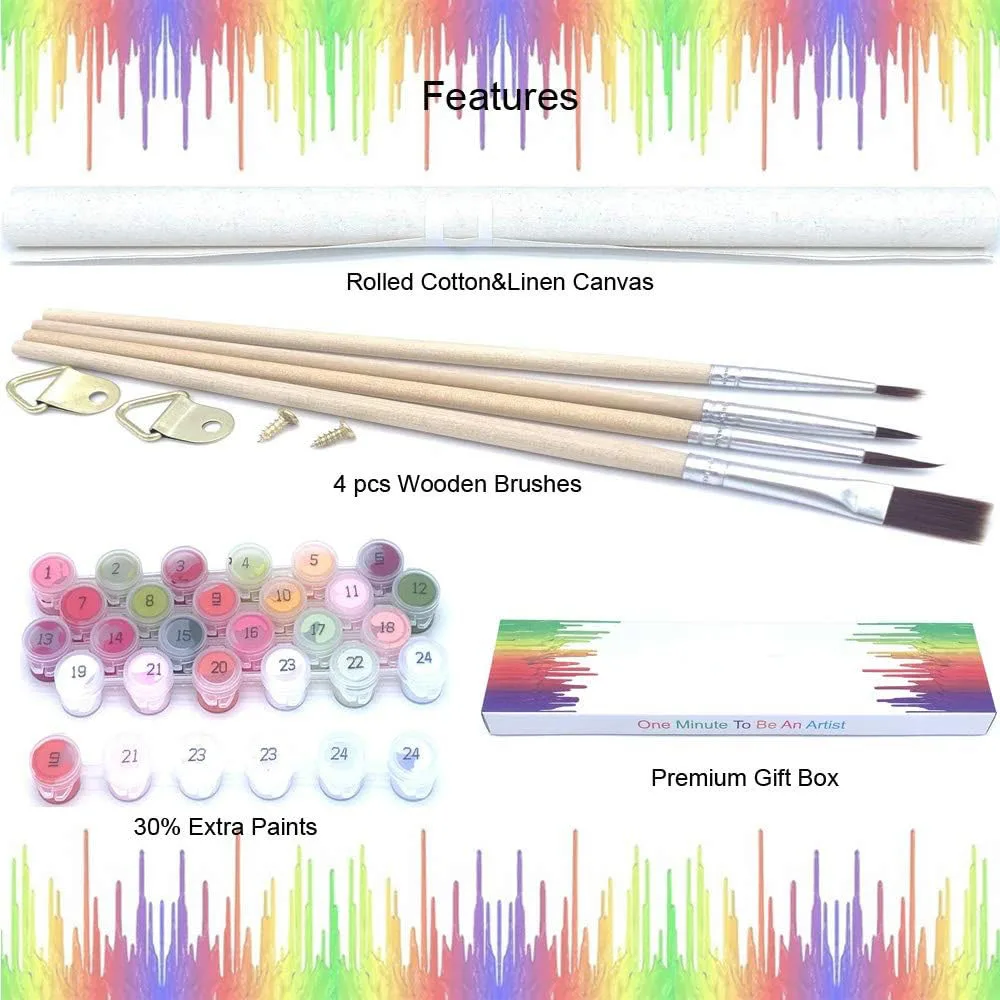 Flowers paint by numbers for adults  paints by number adults color painting by numbers art with brushes