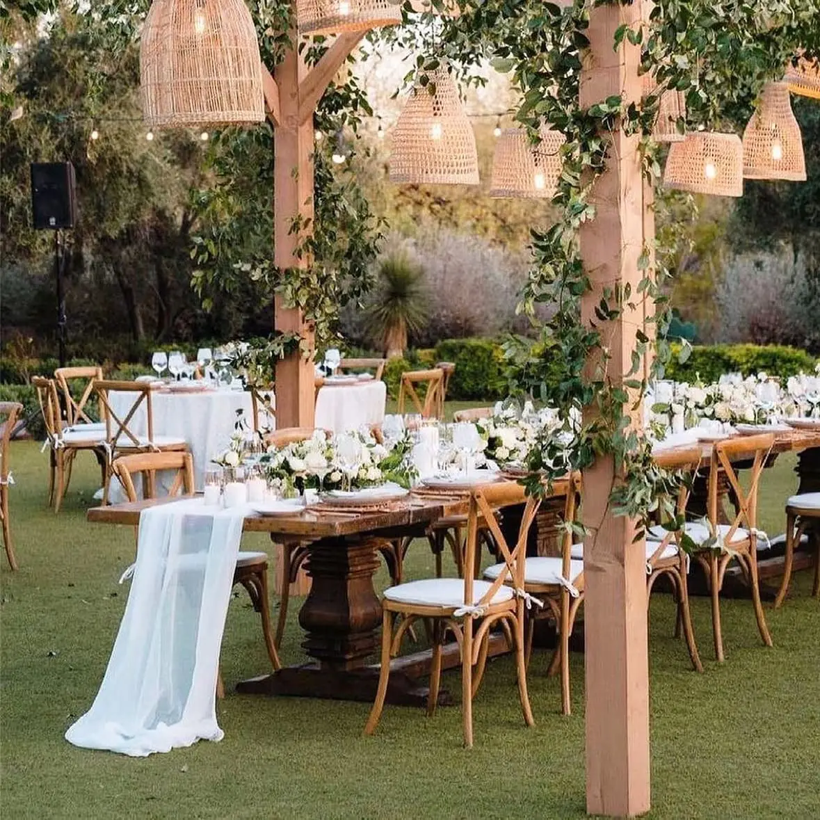 Partycool Свадебные праздничные банкеты в стиле бохо для невесты украшения многослойная белая шифоновая хлопковая романтичная легкая