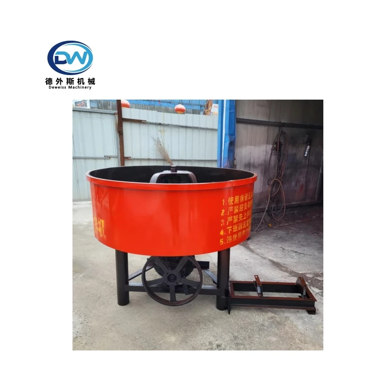 New 2024 year Factory Supply Concrete Pan Mixer Machine Small Concrete Mixing Self-loading Concrete Pan Mixer Machine For Sale