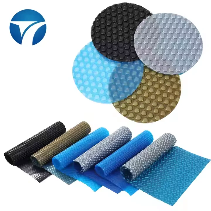Customized Blue Bubble Solar Pool Cover Blanket 200/400/500/600/700 μm Heat Preservation Evaporation Reduction