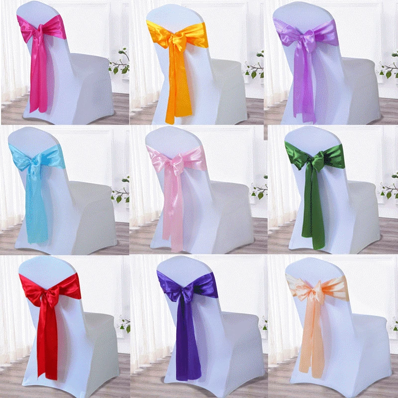 High Party Bow Knot Wedding Decoration Sashes Cover Slipcover Chair Waterproof Strech Linens Slipcovers Modern Sashes Cover slip