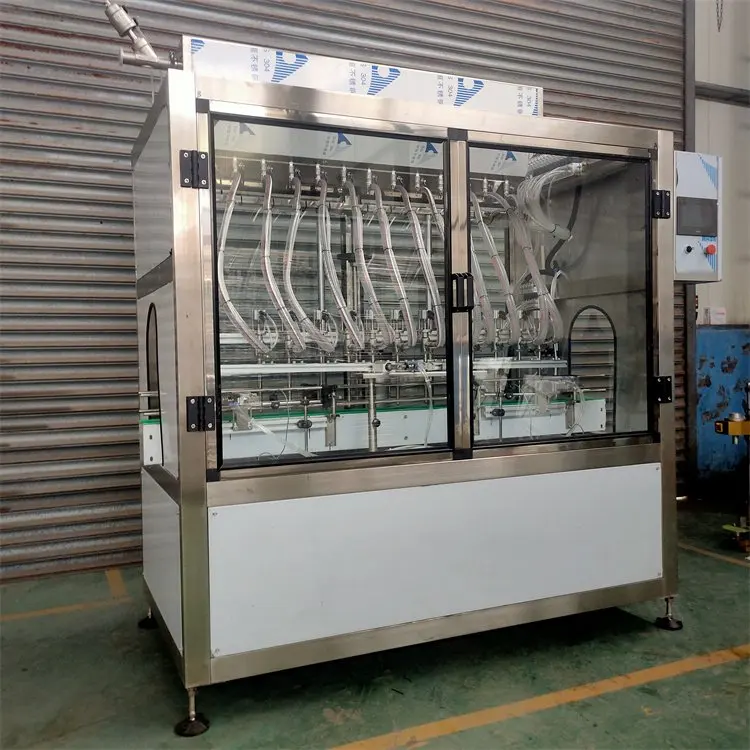 Full Automatic Linear Piston Car Oil Motor Oil Filler Lubricant Filling Machine 2, 4, 6, 8, 10, 12, 14, 16 nozzles