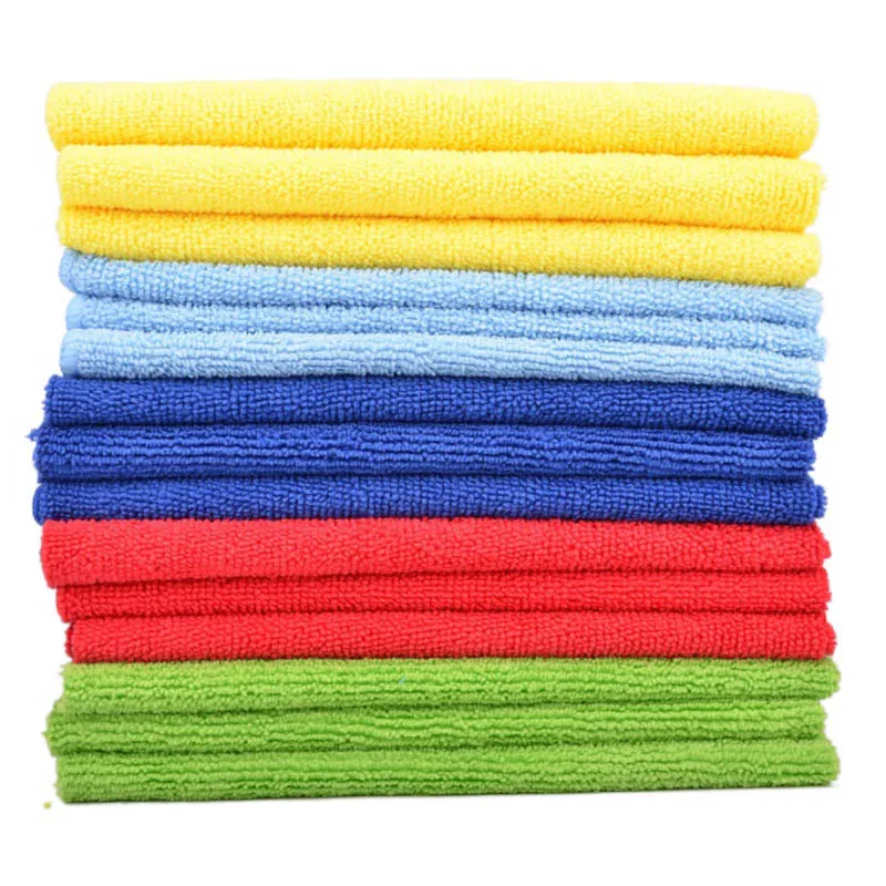 wholesale household microfiber cloth dish cleaning micro fiber yellow pet hand dry wash car square towel vn