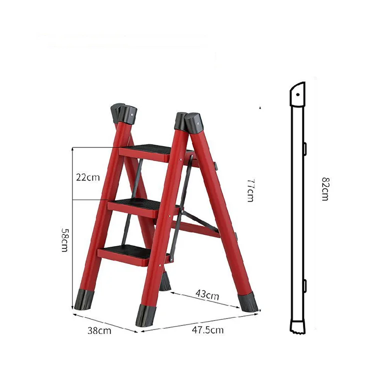 Steel Household Ladder Kitchen Small Floding Multipurpose Folding Step Stool 2 Step Ladder Plant Stand For Sale
