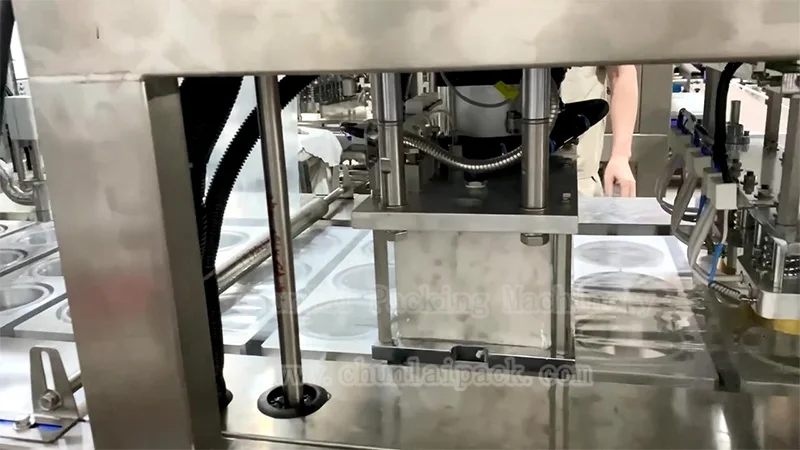 Linear Automatic Chickpea Puree Packing Hummus Cup Filling Sealing Capping Machine Cod Liver Sauce Beef Sauce Packing Equipment