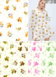 New popular textile plain flower liberty digital custom printed jersey organic cotton fabric for clothing