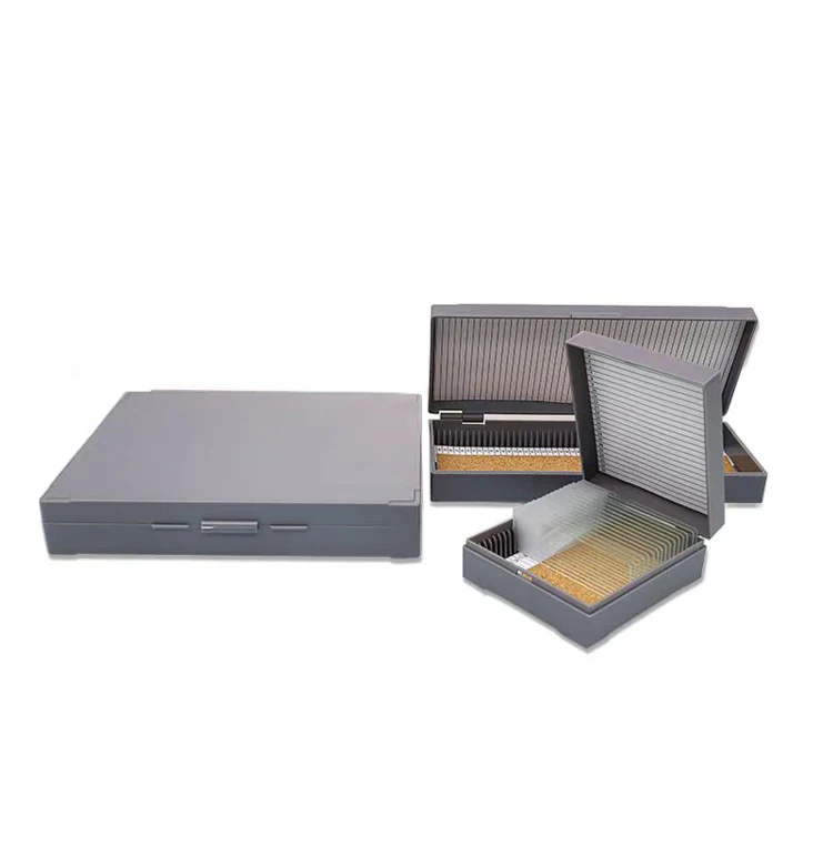Factory direct sale plastic case 25 microscope slides storage box