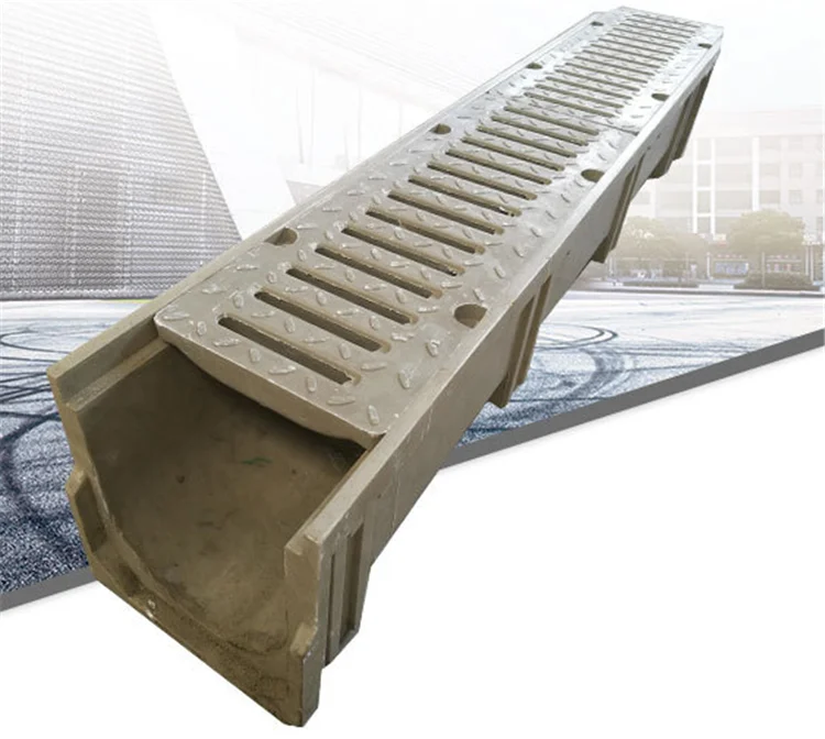 
High Quality Polymer Concrete Road Drainage Channel For Water 