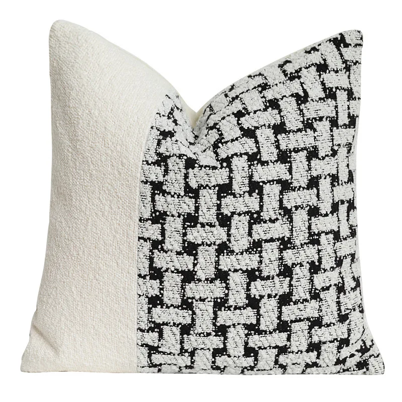 Luxury Nordic Style Chenille Cushion Cases Patchwork Decorative Pillows Throw Pillow Covers for Couch Living Room Europe Style