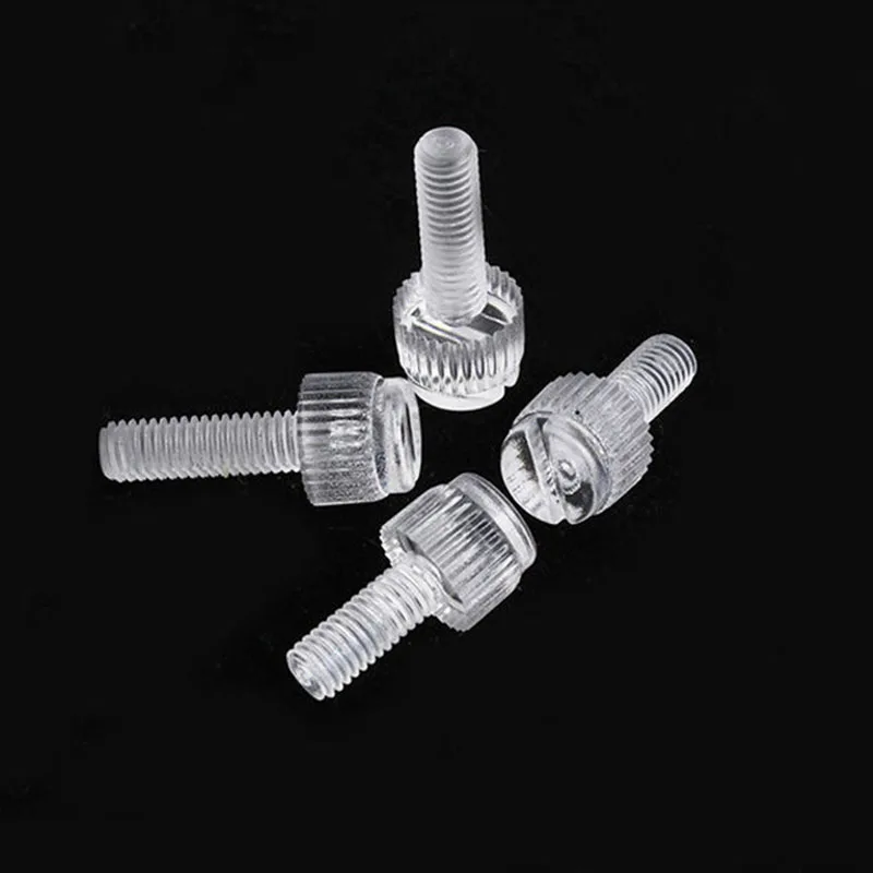 M3 M4 M5 M6 Nylon PC Transparent Slotted Round Knurled Head Acrylic Environmental Protection Plastic Thumb Screw