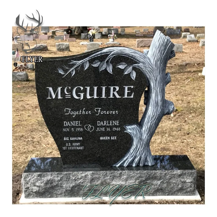 Best Selling Design Customize Angel Tombstone Black Marble Tombstone For Sale