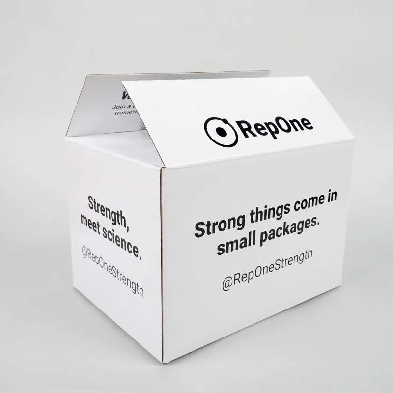 Recycle materials logo print products Cardboard white Shipping Carton Boxes