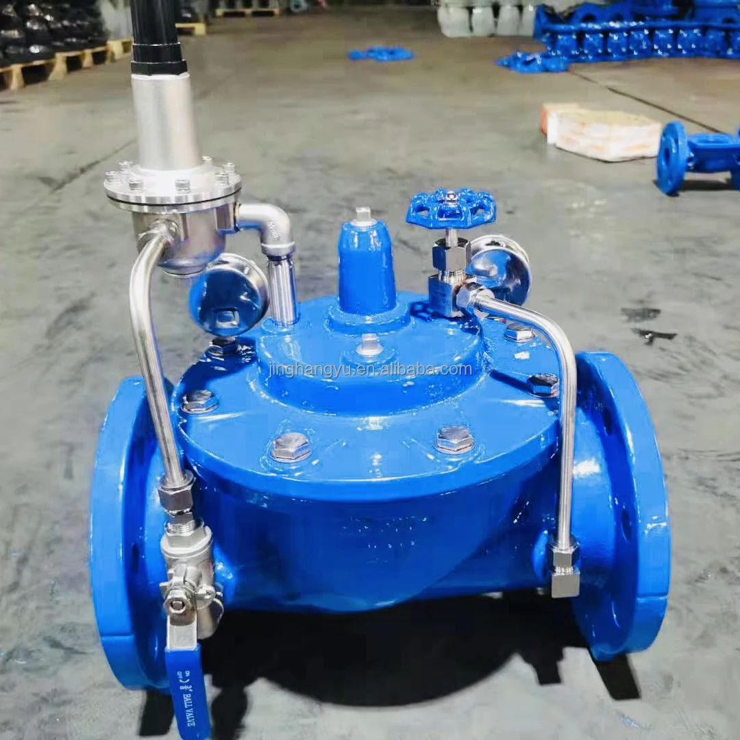 200X Ductile Iron Hydraulic Control Valve Water Control Pilot Operated Pressure Reducing Valve