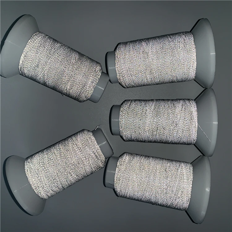 Wholesale Silver Rainbow Polyester Sewing Reflective Embroidery Thread for Garment