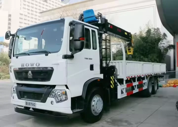 Бренд Новый 6x4 HOWO бортовой грузовик установленный кран телескопическая бума с кулаком крана автокран для продажи