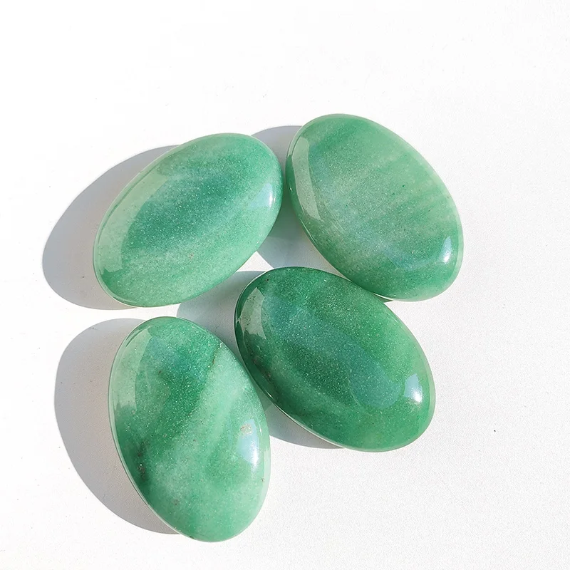 Wholesale Natural Green Aventurine Polished GemStone Crystals Healing Green Aventurine Carving Palm Play Stone