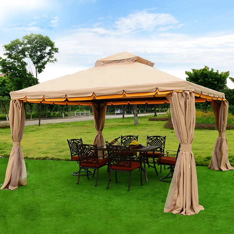 Outdoor sets garden gazebo 4x4 Metal Pavilions 3x3 With Mosquito Net outdoor pavilion pergola gazebos tent
