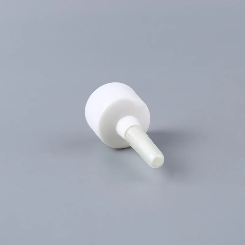 Plastic pointed mouth cap plastic dropper cap white dropper tip cap