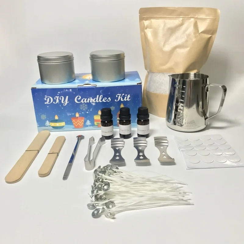 2023 Hot Sale Unique Design Diy Candle Making Kit Set Accessories With Burner for Home Handmade Oem