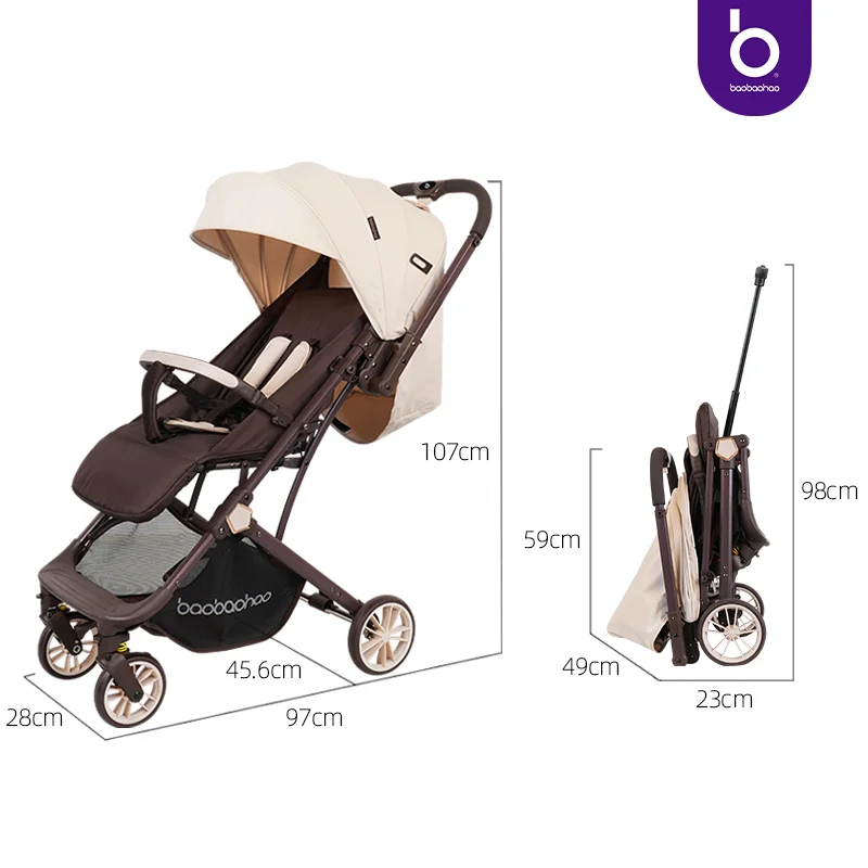 Two-way lightweight baby stroller Luxury Factory Wholesale Stroller OEM support reversible handle Compact WagonSystem