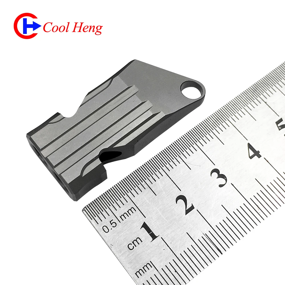 EDC Key Ring Necklace Hanger Cheerleading training whistle Titanium Alloy High Frequency Dual Tube Survival Whistle