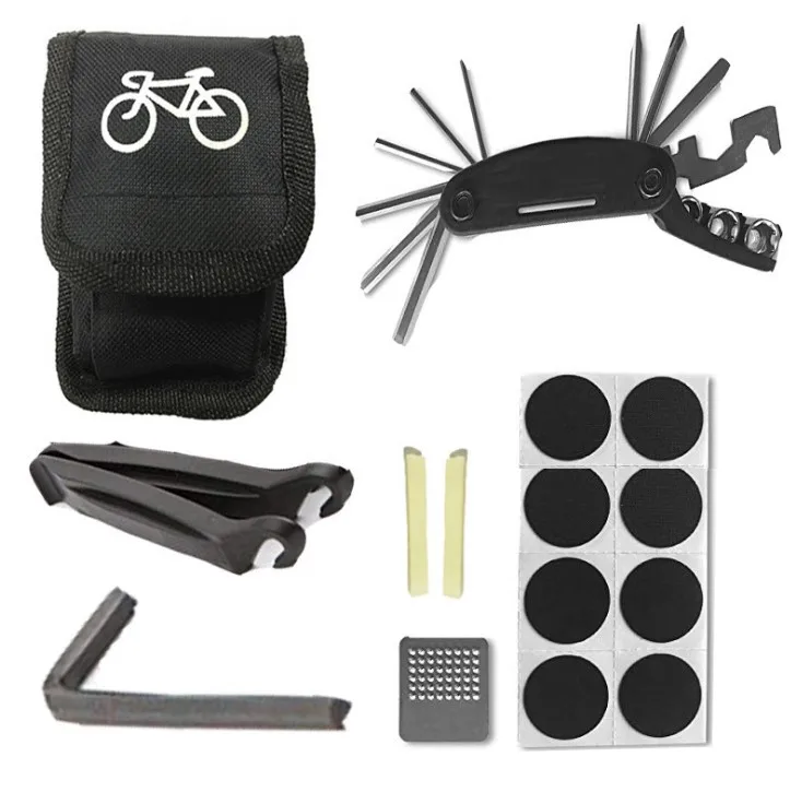 No glue Bicycle repair kit Multifunctional mountain bike emergency repair tire kit glue-free tire repair kit accessories set