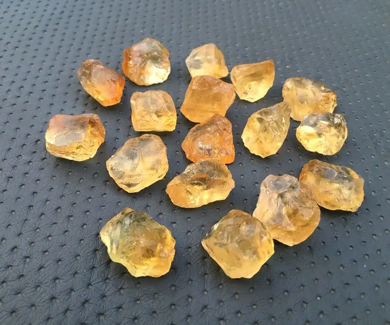 5 Pieces Natural Citrine Cluster Raw Healing Crystal Stones Top Quality Loose Gemstone Untreated handcut Rough