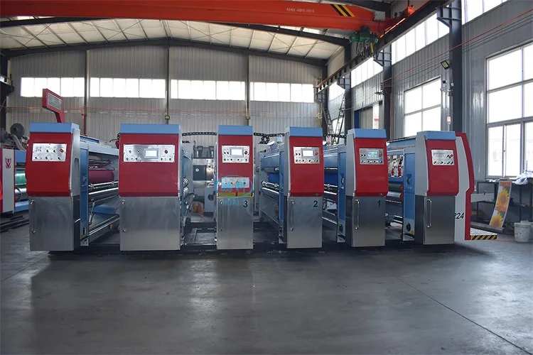 corrugated cardboard print machine automatic 4 color carton printing die cutter machine