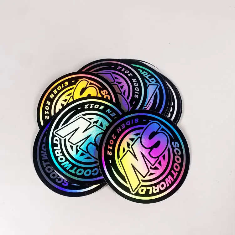 Custom Make Waterproof laser Holographic Sticker kiss cut Security Custom Hologram Sticker Label