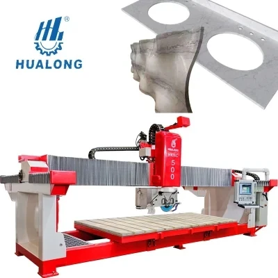 Hualong Machinery Italy 5 Axis CNC Bridge Saw Tile Cutter Cutting Machine stone cutting equipment for sale