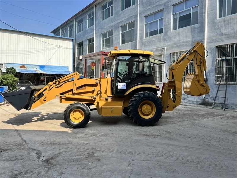 full hydraulic chinese backhoe loader new tractor loader for sale with A/C cabin