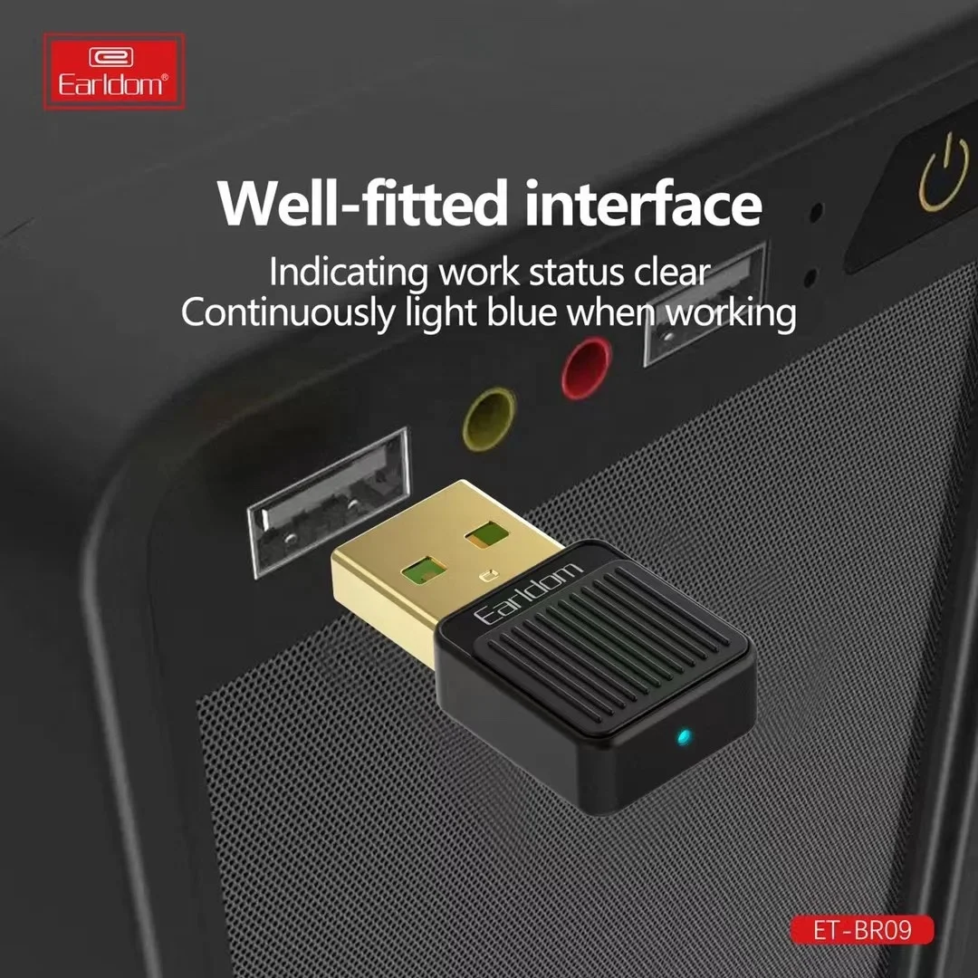 EARLDOM Usb Adapter Audio BT Transmitter And Receiver Usb Bt 5.2 Adapter Car Audio BT Receiver Car Speaker