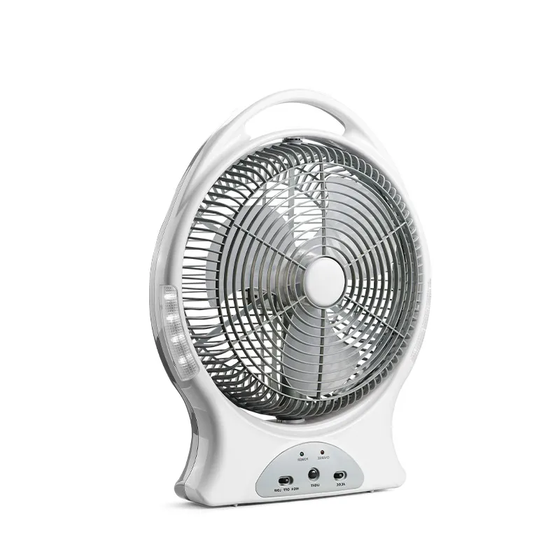 CHANGRONG Bestselling 12 inch Rechargeable Table fan with lithium battery and LED Light retro style fan
