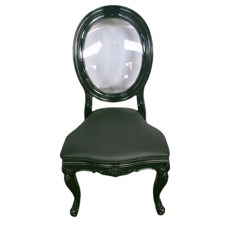 Hot Selling Aluminum Frame Banquet Stackable Chair Hotel Round Acrylic Back Dining Chair In White For Event Rental Party