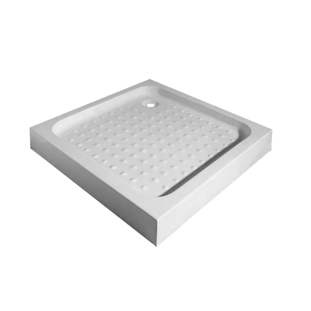 Hot Sale Free Standing Bathroom White Square Shower Pan Bathroom Acrylic Shower Tray Base
