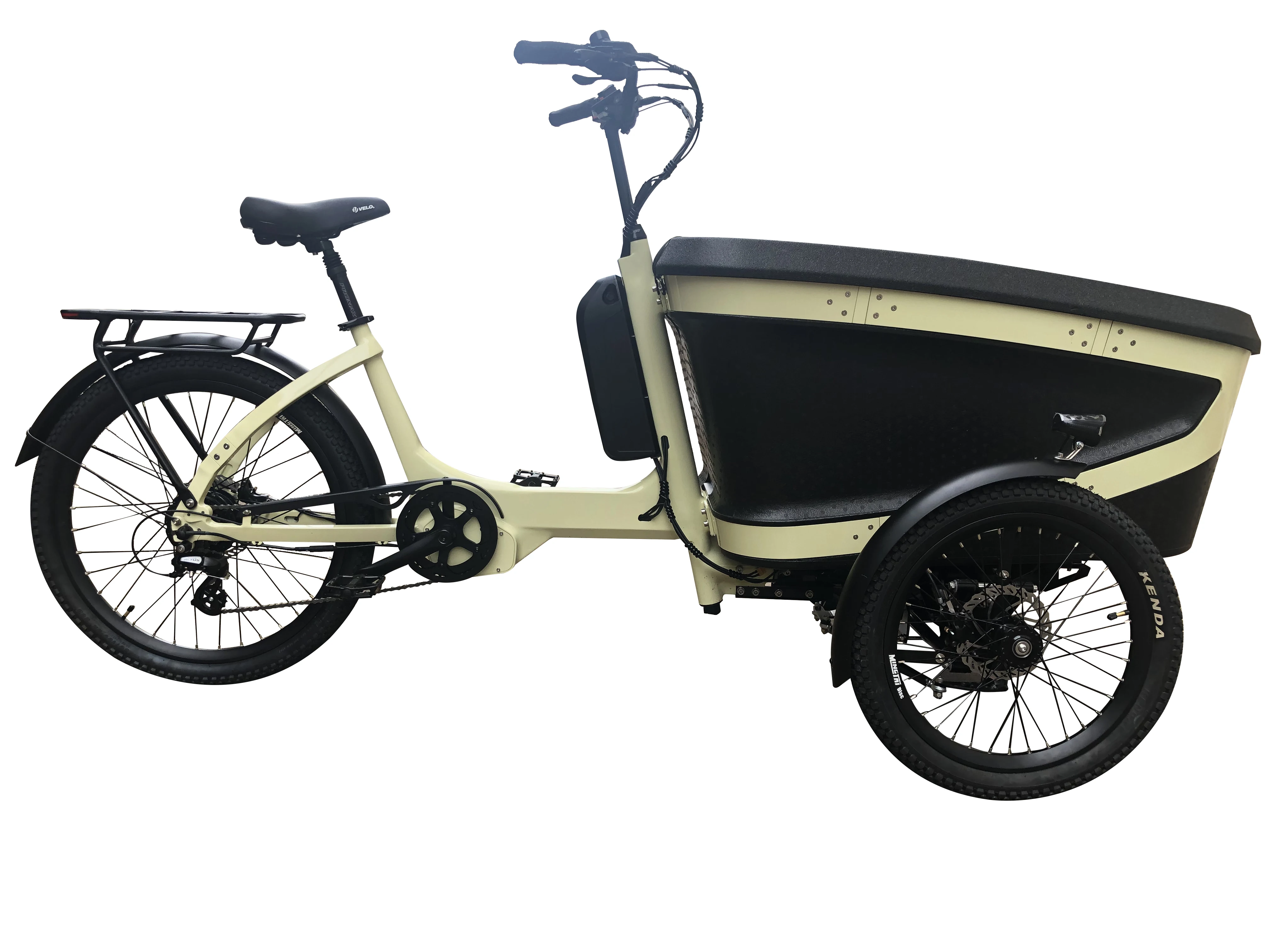 heavy duty reverse trike BAFANG M410 bocsh frame electric cargo bike passenger bicycle trailer bicimoto for long range traveling