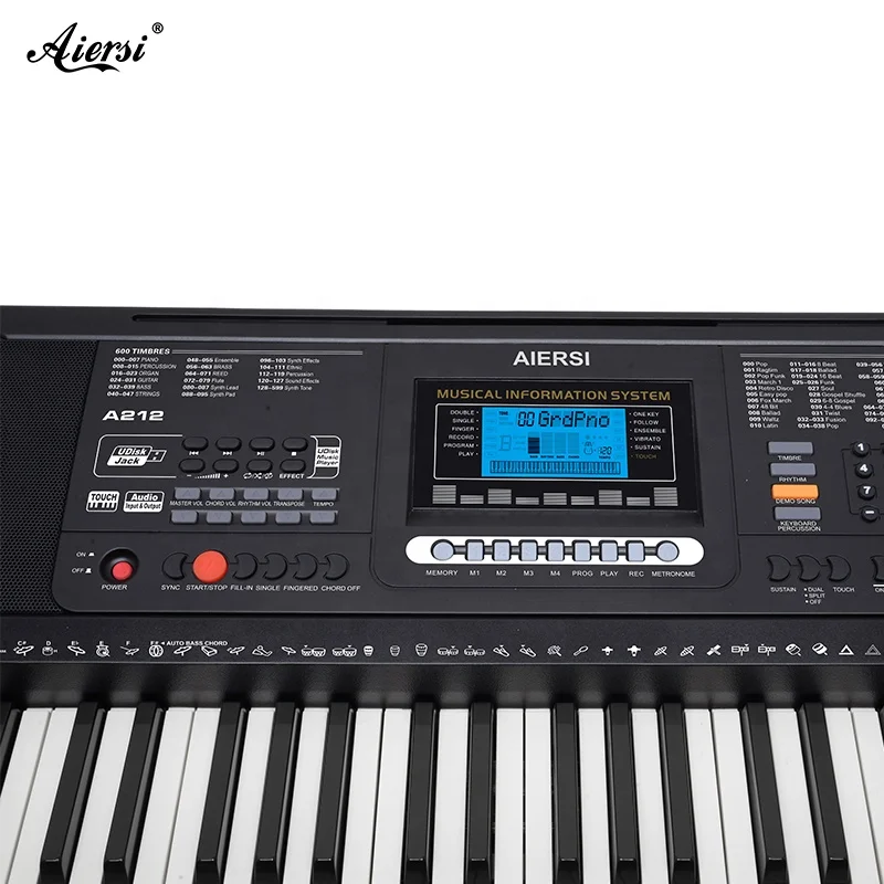 LCD display Professional 61 keys electronic organ 2.2cm big key portable piano Custom music keyboard for daily musci training