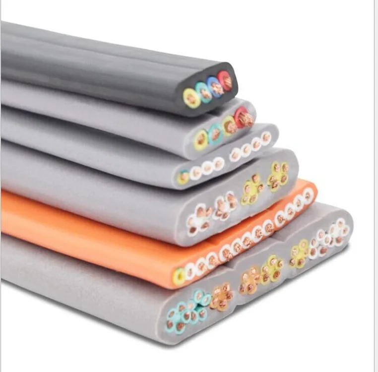 Tvvb Tvvbg Tvvbp Tvvbpg Lift Travelling Cable Elevator Shielded flat cable for Elevator lift travelling flat cable