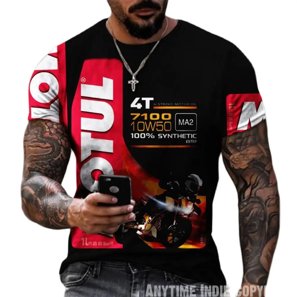 Racing T Shirt For Men 3d Print Castrol Brand Motor Oil Short Sleeve Top Biker custom Tee fashion Vintage Camiseta 3d printed t