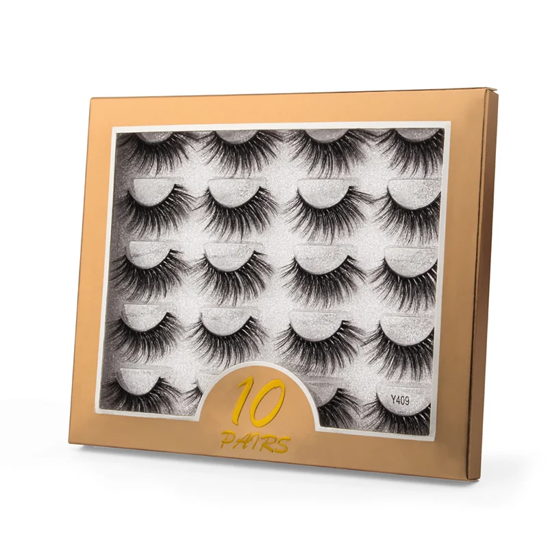wholsale 3D Mink fake Eyelashes eye lash False Eyelashes  Soft make up Extension lash 25mm eyelash vendor fluffi mink eye