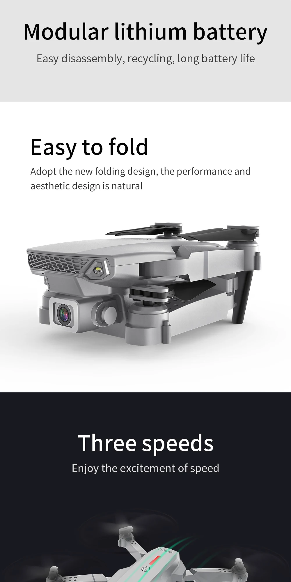 Drones with Camera for Adults 1080PFPV Drones with Carrying Case Long Distance Quadcopter Equipped w/2 batteries One key Return