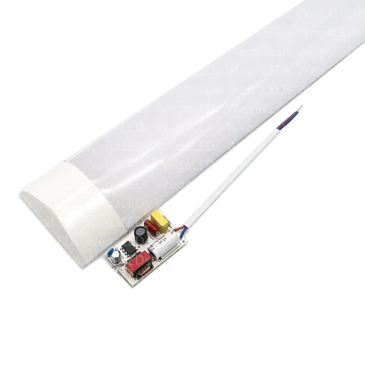 Factory price popular aluminum plastic led batten light 60W 100W linear light led 4ft led tube 1.2M batten light fixtu