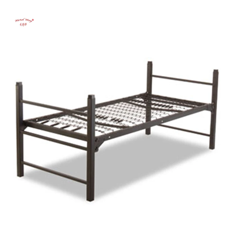Factory Direct Selling Steel Single Bed university Stacked Metal Bed Frame