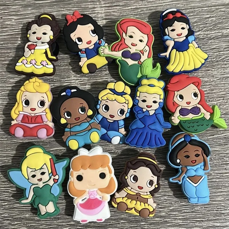 2022 new fashion designs pink cartoon Barbi doll croc charms for kids gifts